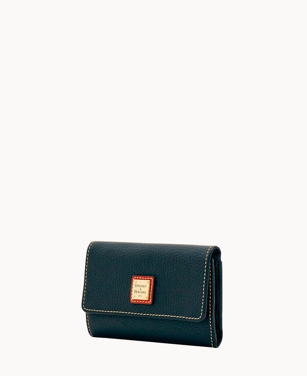 Dooney & Bourke Pebble Grain Flap Wallet Black