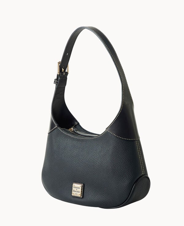 Dooney & Bourke Pebble Grain Hobo Black Black
