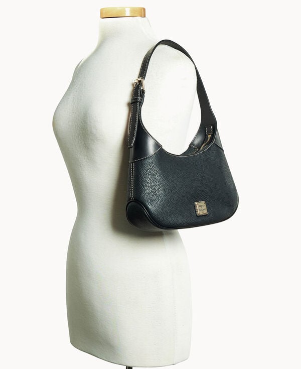 Dooney & Bourke Pebble Grain Hobo Black Black