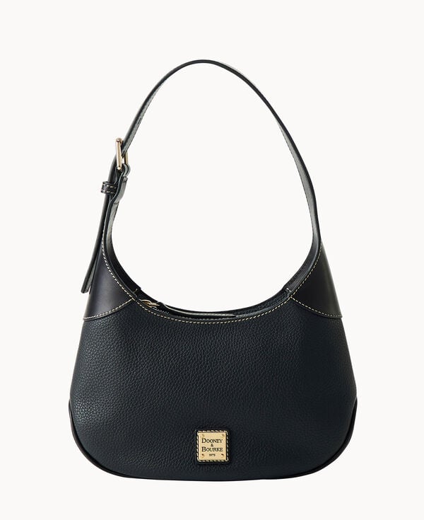 dooney & bourke Pebble Grain Hobo Black Black