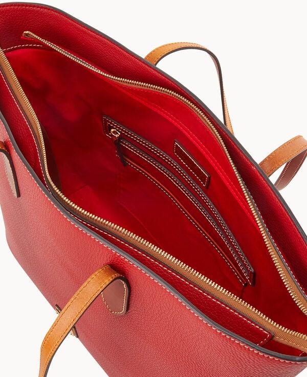 Dooney & Bourke Pebble Grain Large Tote Red