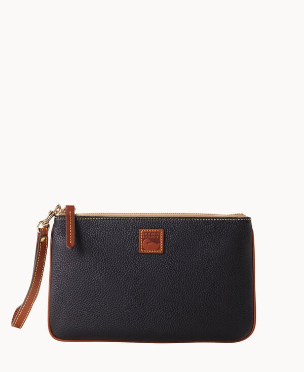 dooney & bourke Pebble Grain Large Wristlet Black