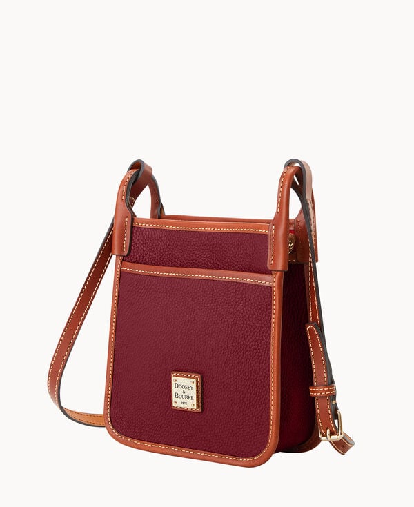 Dooney & Bourke Pebble Grain Letter Carrier Bordeaux