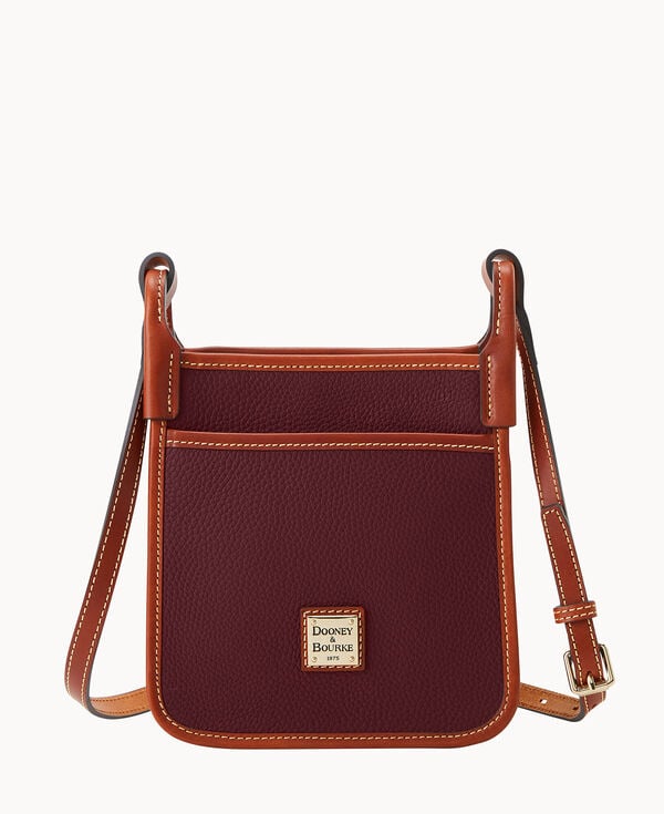 dooney & bourke Pebble Grain Letter Carrier Bordeaux