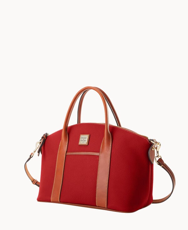 Dooney & Bourke Pebble Grain Madeline Satchel Red