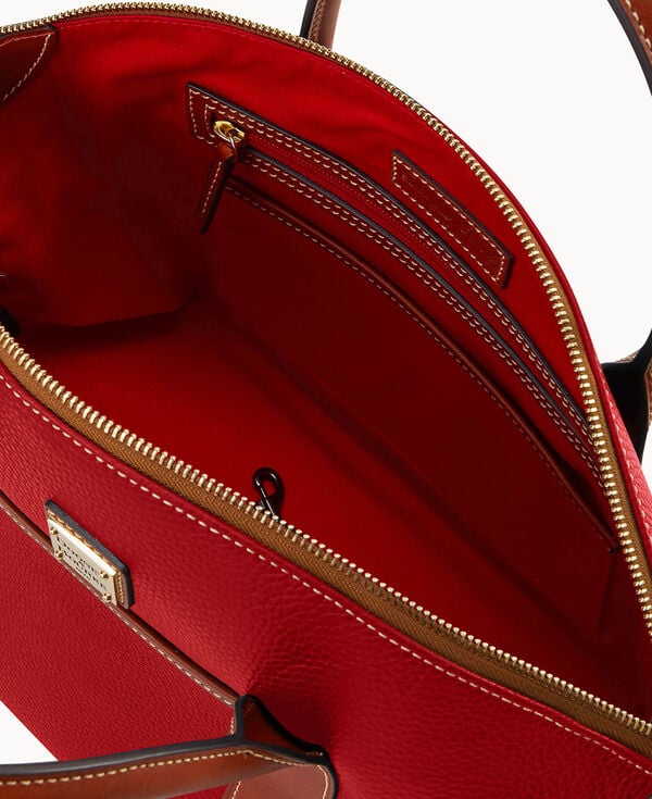 Dooney & Bourke Pebble Grain Madeline Satchel Red