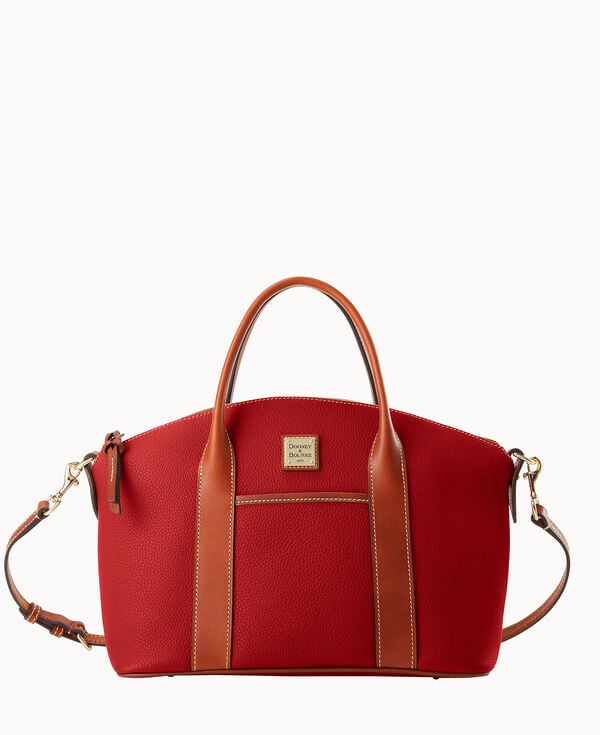 dooney & bourke Pebble Grain Madeline Satchel Red