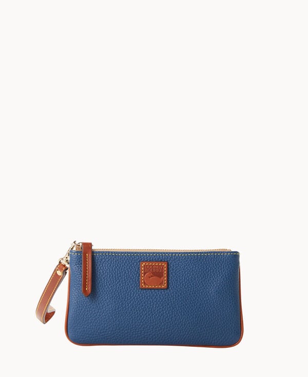 dooney & bourke Pebble Grain Medium Wristlet Jeans