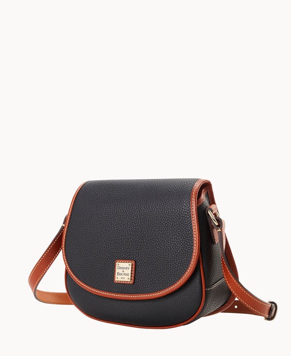 Dooney & Bourke Pebble Grain Saddle Bag Black
