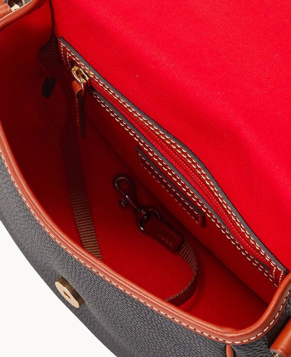 Dooney & Bourke Pebble Grain Saddle Bag Black