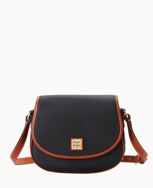 dooney & bourke Pebble Grain Saddle Bag Black