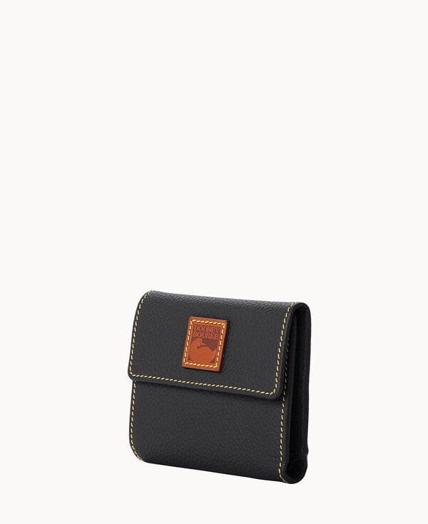 Dooney & Bourke Pebble Grain Small Flap Wallet Black
