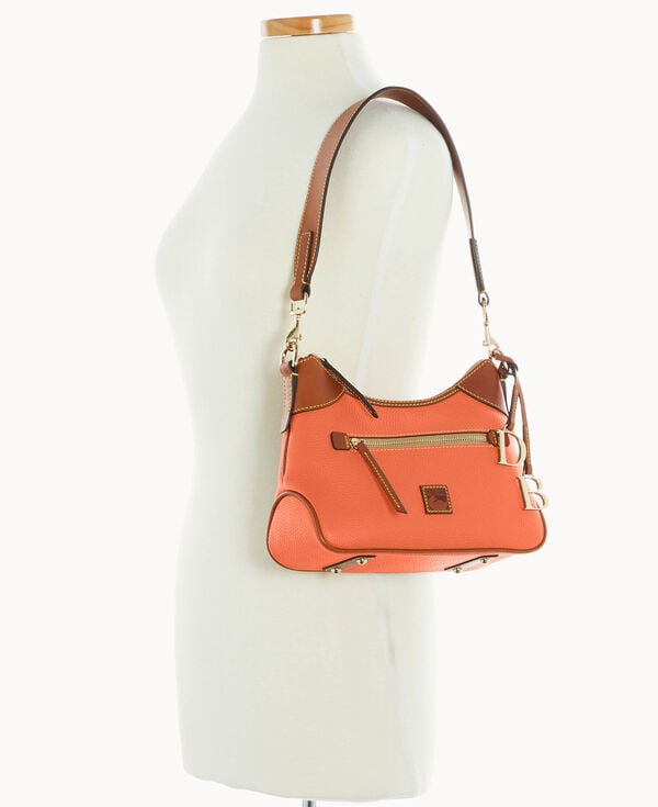 Dooney & Bourke Pebble Grain Small Hobo Coral