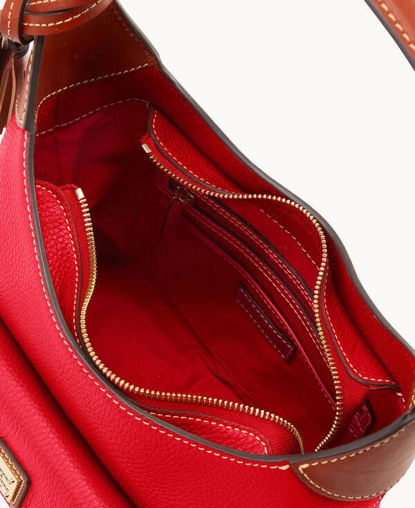 Dooney & Bourke Pebble Grain Small Hobo Red