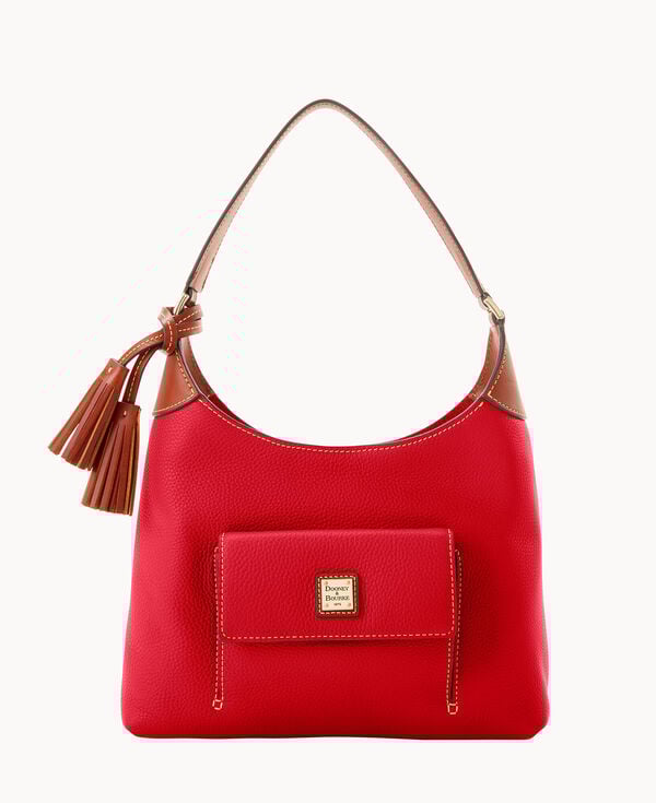 dooney & bourke Pebble Grain Small Hobo Red
