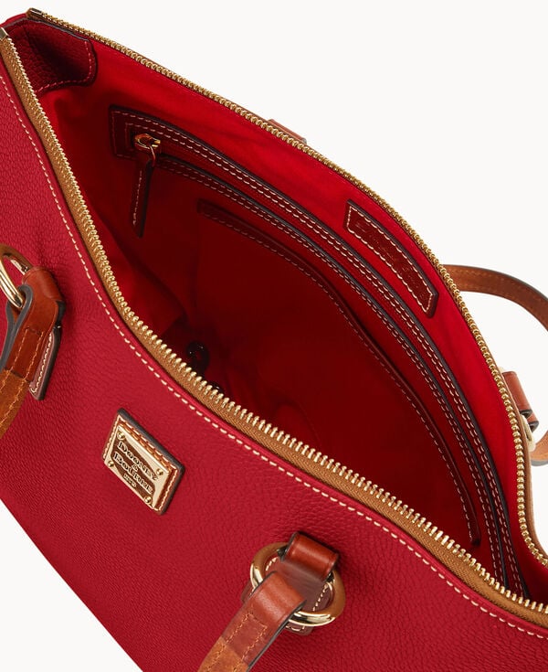 Dooney & Bourke Pebble Grain Small Wren Zip Tote Red