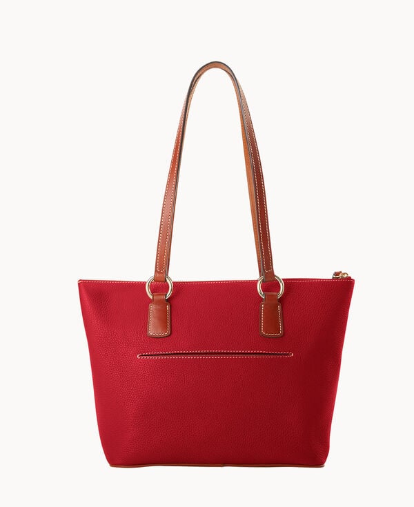 Dooney & Bourke Pebble Grain Small Wren Zip Tote Red