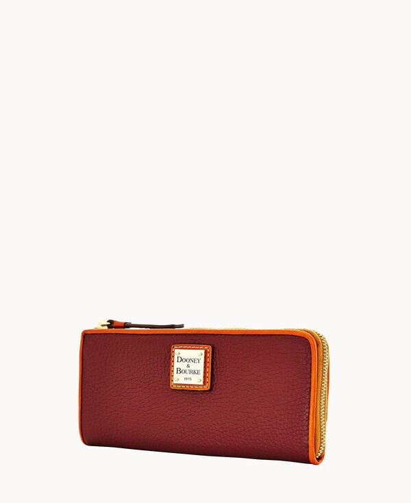 Dooney & Bourke Pebble Grain Zip Clutch Bordeaux