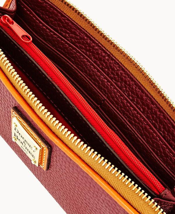 Dooney & Bourke Pebble Grain Zip Clutch Bordeaux