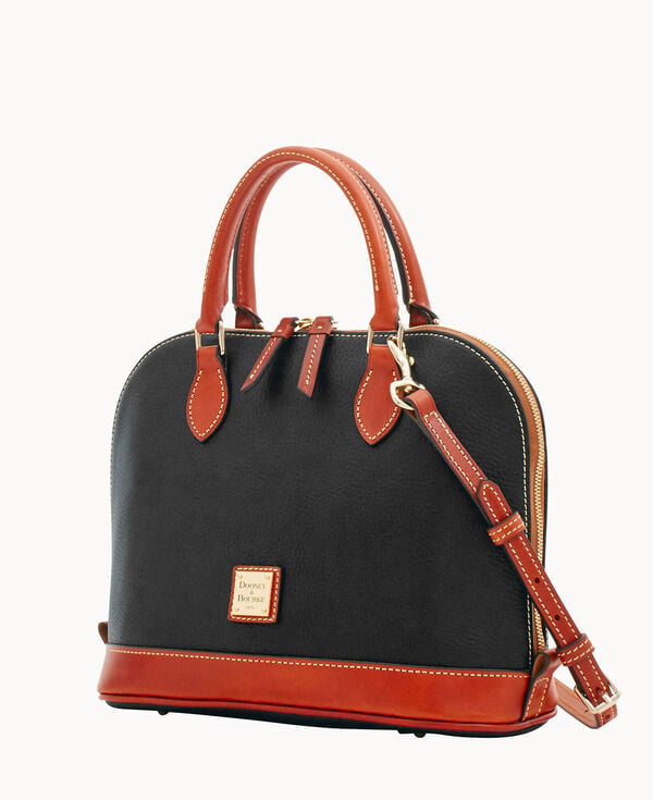 dooney & Bourke Pebble Grain Zip Zip Satchel Black