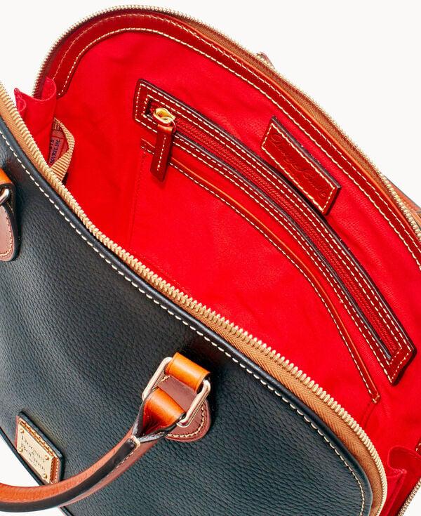 dooney & Bourke Pebble Grain Zip Zip Satchel Black