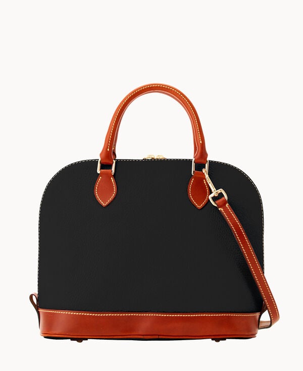 dooney & Bourke Pebble Grain Zip Zip Satchel Black