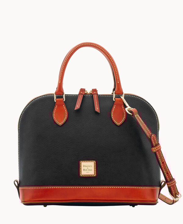 dooney & bourke Pebble Grain Zip Zip Satchel Black