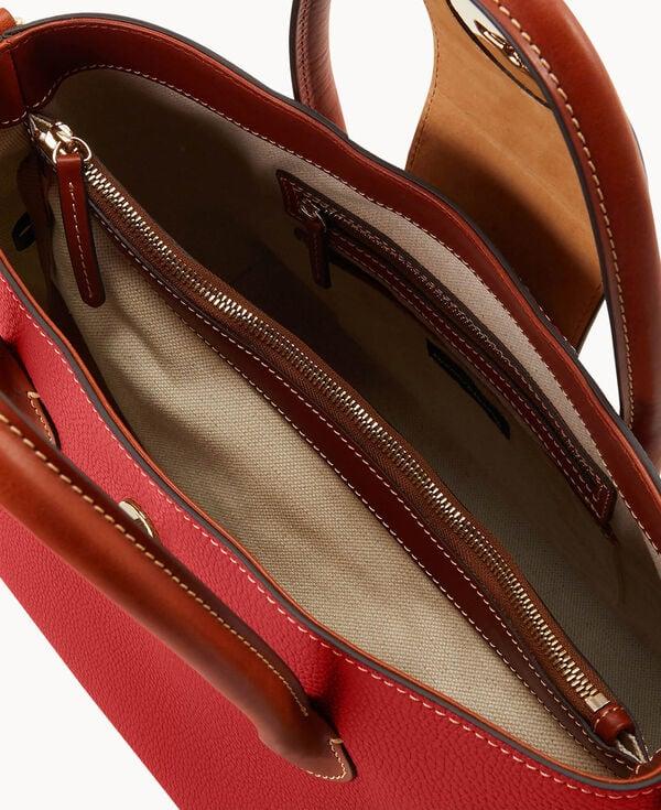 Dooney & Bourke Pebble Turnlock Handle Tote 30 Red