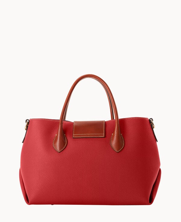 Dooney & Bourke Pebble Turnlock Handle Tote 30 Red