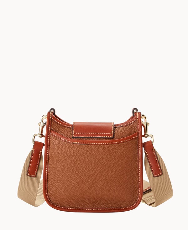 Dooney & Bourke Pebble Turnlock Messenger 20 Caramel