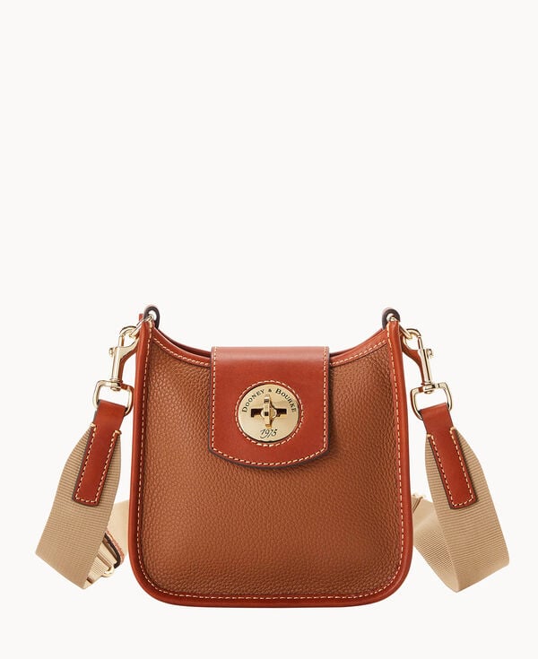 dooney & bourke Pebble Turnlock Messenger 20 Caramel