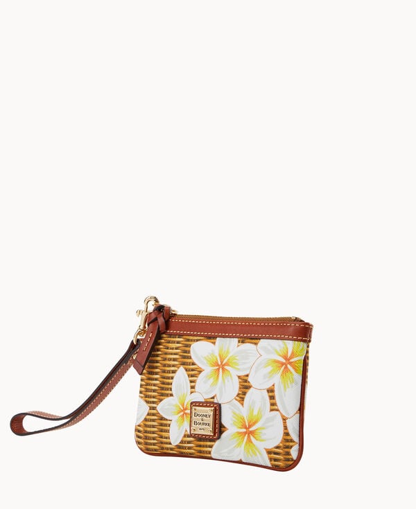 Dooney & Bourke Plumeria Medium Wristlet White