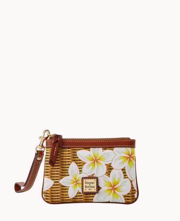 dooney & bourke Plumeria Medium Wristlet White
