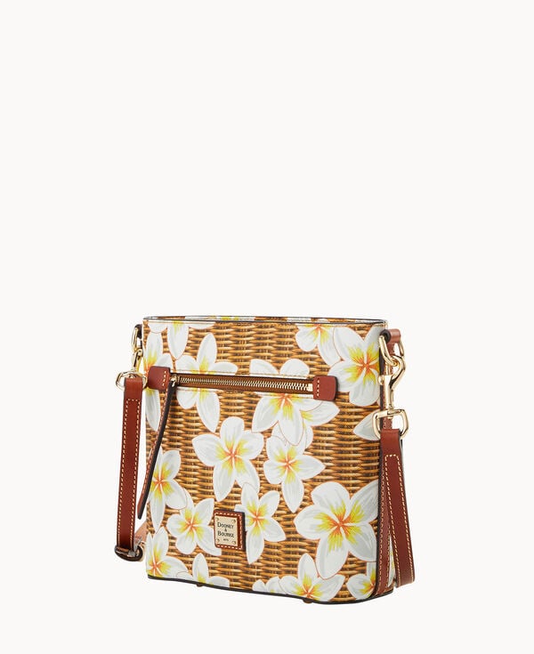 Dooney & Bourke Plumeria Small Zip Crossbody White