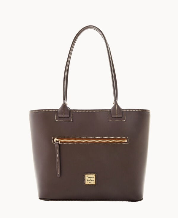 dooney & bourke Quincey Zip Tote Brown Tmoro