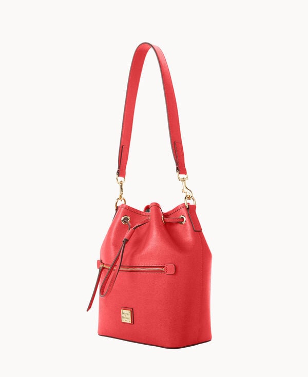 Dooney & Bourke Saffiano Drawstring Tomato