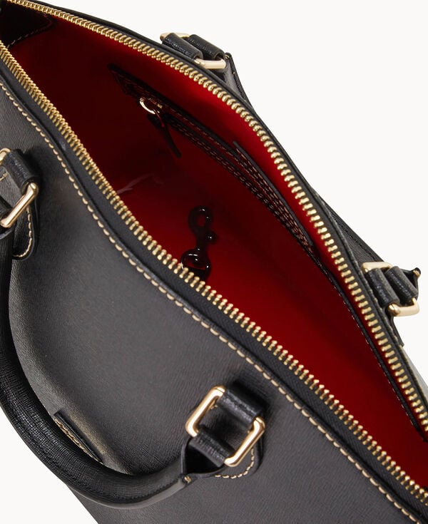 Dooney & Bourke Saffiano Geena Satchel Black