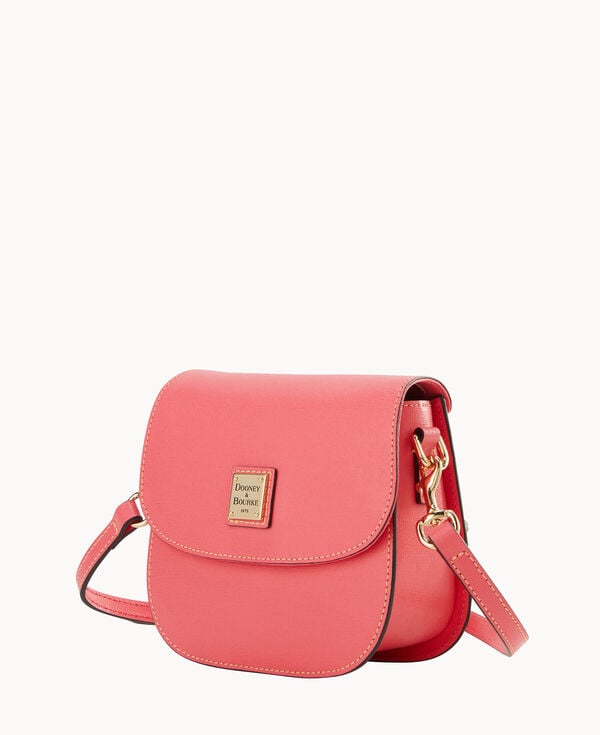 Dooney & Bourke Saffiano Saddle Bag Bubble Gum