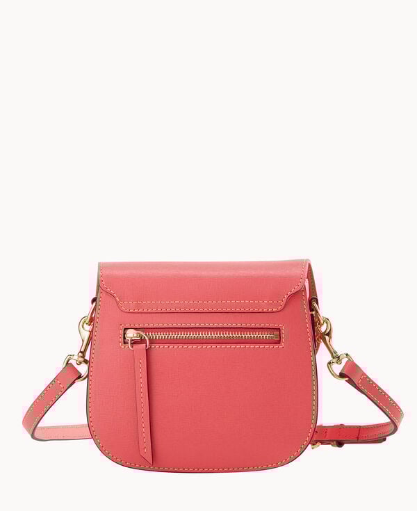 Dooney & Bourke Saffiano Saddle Bag Bubble Gum