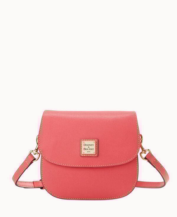 dooney & bourke Saffiano Saddle Bag Bubble Gum