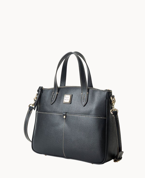Dooney & Bourke Saffiano Small Daniela Black Black