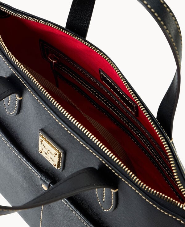 Dooney & Bourke Saffiano Small Daniela Black Black