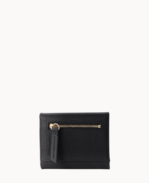 Dooney & Bourke Saffiano Small Flap Wallet Black