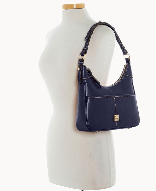 Dooney & Bourke Saffiano Small Rebecca Hobo Marine