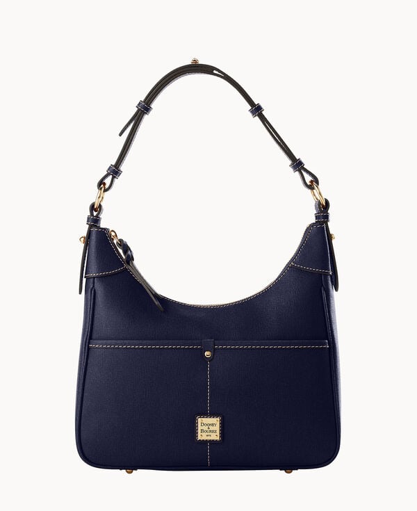 dooney & bourke Saffiano Small Rebecca Hobo Marine