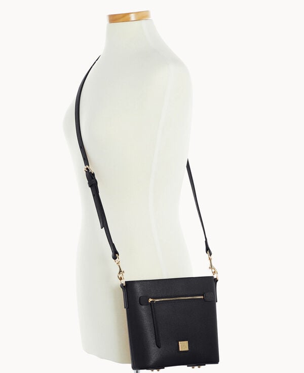 Dooney & Bourke Saffiano Small Zip Crossbody Black