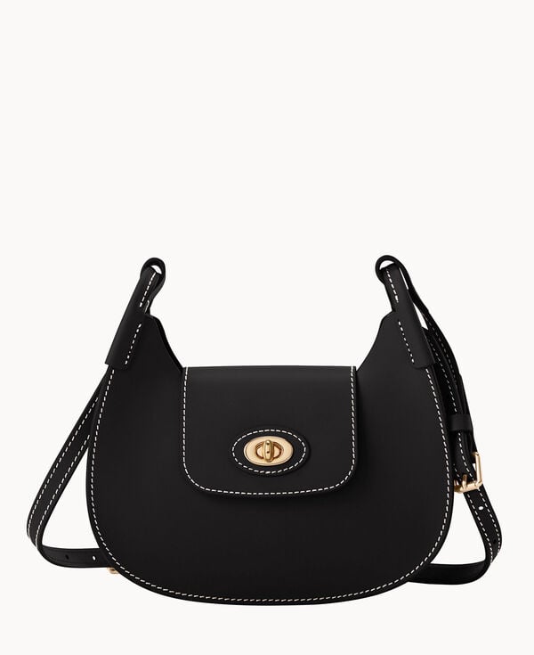 dooney & bourke Sweety Leather Crossbody Hobo Black