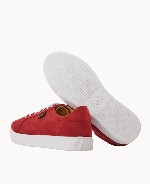 Dooney & Bourke Women's Suede Low Top Red