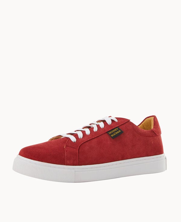 dooney & bourke Women's Suede Low Top Red
