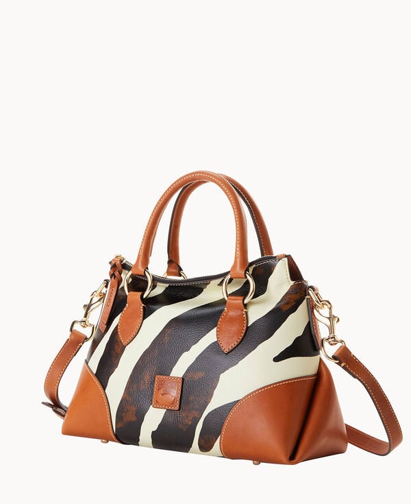 Dooney & Bourke Zebra Leather Satchel 30 Zebra